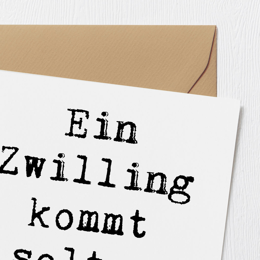 Deluxe Karte Spruch Zwillingsgeschwister Liebe Karte, Grußkarte, Klappkarte, Einladungskarte, Glückwunschkarte, Hochzeitskarte, Geburtstagskarte, Hochwertige Grußkarte, Hochwertige Klappkarte, Familie, Vatertag, Muttertag, Bruder, Schwester, Mama, Papa, Oma, Opa