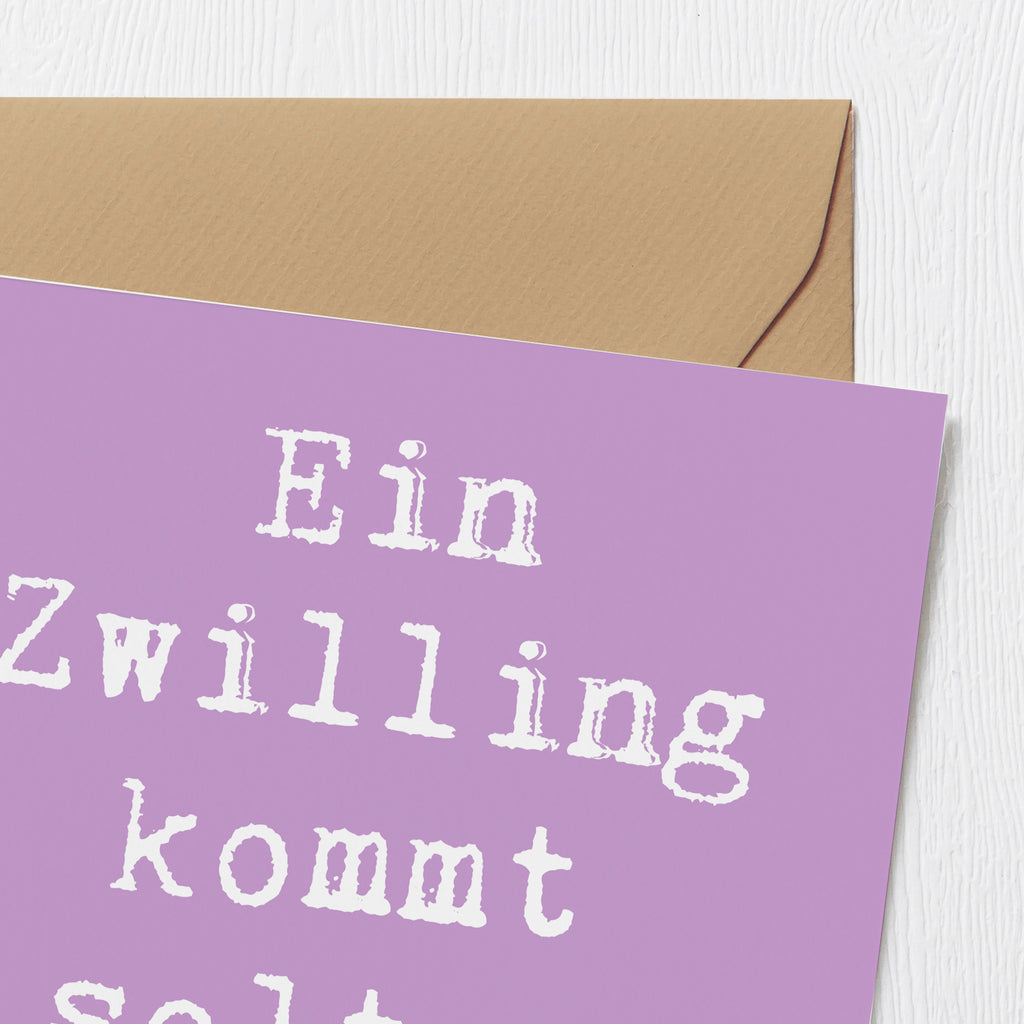 Deluxe Karte Spruch Zwillingsgeschwister Liebe Karte, Grußkarte, Klappkarte, Einladungskarte, Glückwunschkarte, Hochzeitskarte, Geburtstagskarte, Hochwertige Grußkarte, Hochwertige Klappkarte, Familie, Vatertag, Muttertag, Bruder, Schwester, Mama, Papa, Oma, Opa