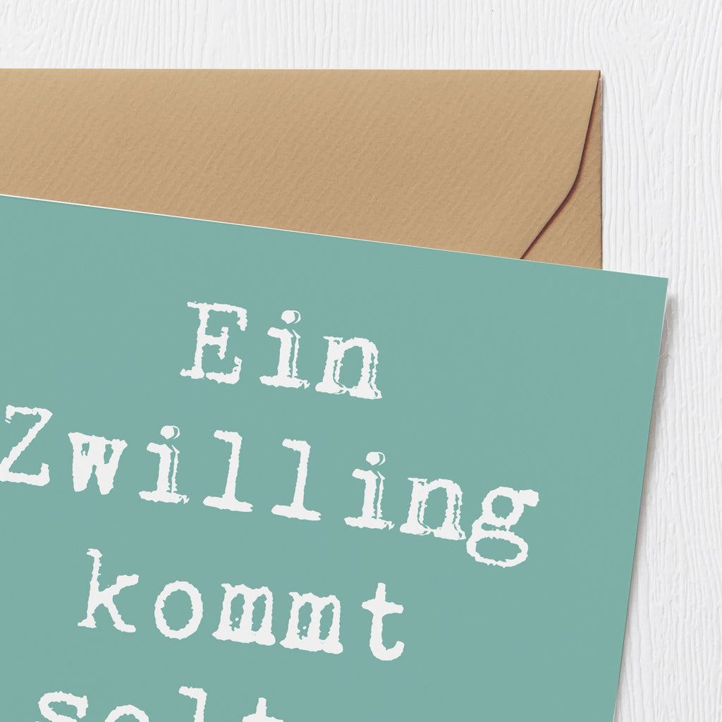 Deluxe Karte Spruch Zwillingsgeschwister Liebe Karte, Grußkarte, Klappkarte, Einladungskarte, Glückwunschkarte, Hochzeitskarte, Geburtstagskarte, Hochwertige Grußkarte, Hochwertige Klappkarte, Familie, Vatertag, Muttertag, Bruder, Schwester, Mama, Papa, Oma, Opa