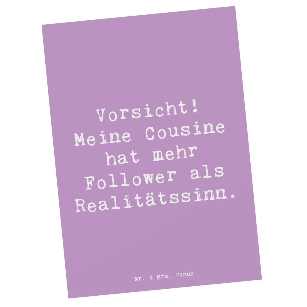 Postkarte Spruch Cousine Influencer Postkarte, Karte, Geschenkkarte, Grußkarte, Einladung, Ansichtskarte, Geburtstagskarte, Einladungskarte, Dankeskarte, Ansichtskarten, Einladung Geburtstag, Einladungskarten Geburtstag, Familie, Vatertag, Muttertag, Bruder, Schwester, Mama, Papa, Oma, Opa