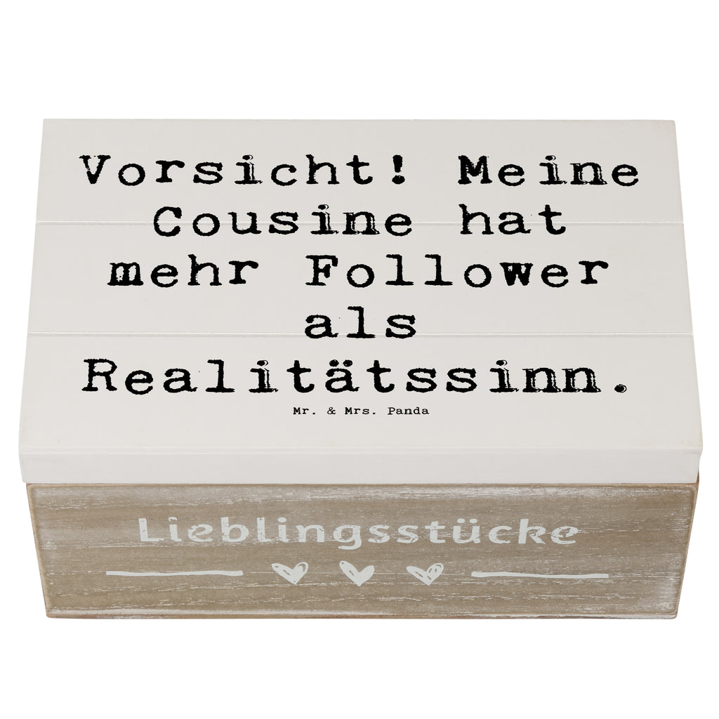 Holzkiste Spruch Cousine Influencer Holzkiste, Kiste, Schatzkiste, Truhe, Schatulle, XXL, Erinnerungsbox, Erinnerungskiste, Dekokiste, Aufbewahrungsbox, Geschenkbox, Geschenkdose, Familie, Vatertag, Muttertag, Bruder, Schwester, Mama, Papa, Oma, Opa