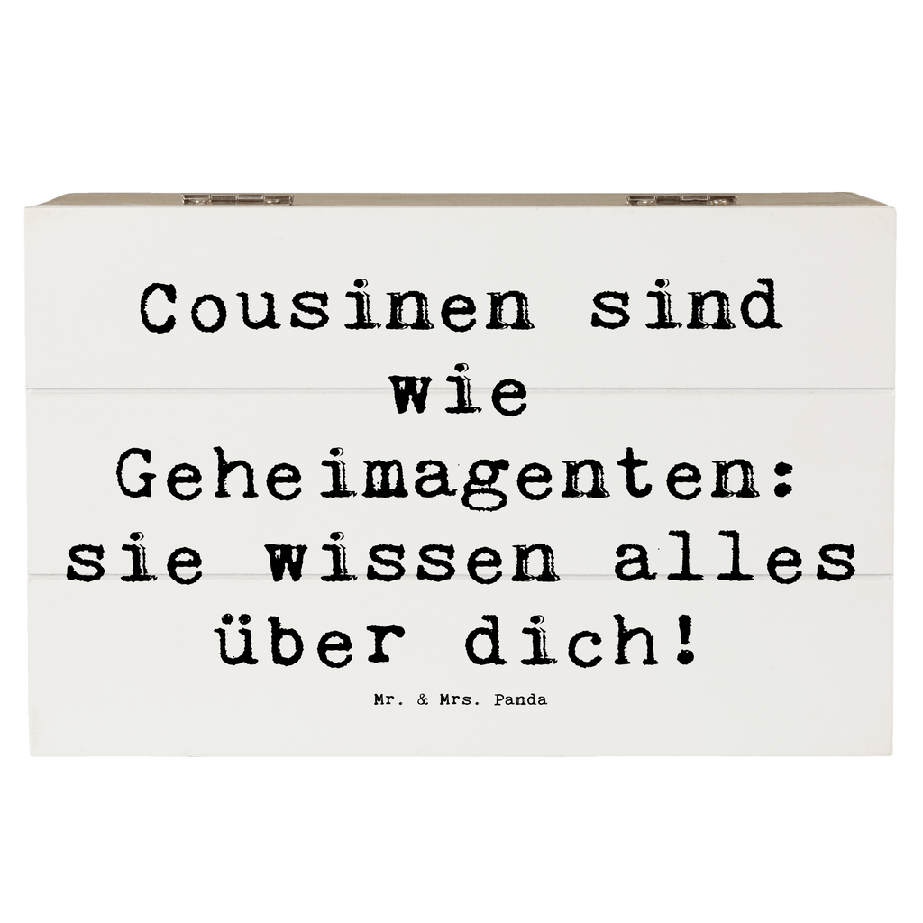 Holzkiste Spruch Cousinen Geheimagenten Holzkiste, Kiste, Schatzkiste, Truhe, Schatulle, XXL, Erinnerungsbox, Erinnerungskiste, Dekokiste, Aufbewahrungsbox, Geschenkbox, Geschenkdose, Familie, Vatertag, Muttertag, Bruder, Schwester, Mama, Papa, Oma, Opa