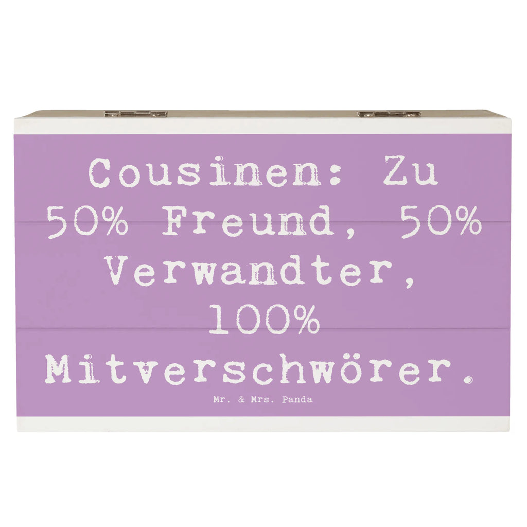 Holzkiste Spruch Cousin Mitverschwörer Holzkiste, Kiste, Schatzkiste, Truhe, Schatulle, XXL, Erinnerungsbox, Erinnerungskiste, Dekokiste, Aufbewahrungsbox, Geschenkbox, Geschenkdose, Familie, Vatertag, Muttertag, Bruder, Schwester, Mama, Papa, Oma, Opa