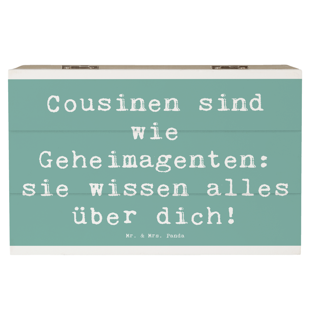 Holzkiste Spruch Cousinen Geheimagenten Holzkiste, Kiste, Schatzkiste, Truhe, Schatulle, XXL, Erinnerungsbox, Erinnerungskiste, Dekokiste, Aufbewahrungsbox, Geschenkbox, Geschenkdose, Familie, Vatertag, Muttertag, Bruder, Schwester, Mama, Papa, Oma, Opa