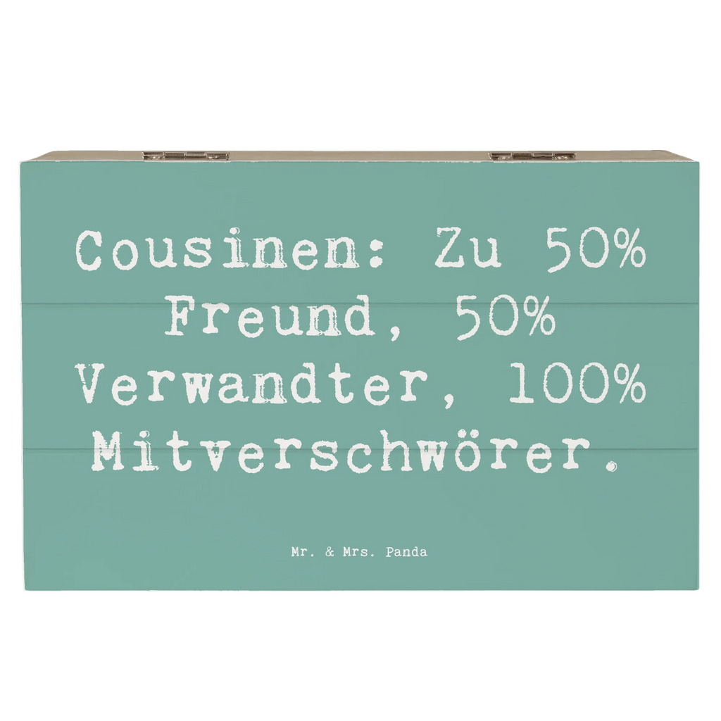 Holzkiste Spruch Cousin Mitverschwörer Holzkiste, Kiste, Schatzkiste, Truhe, Schatulle, XXL, Erinnerungsbox, Erinnerungskiste, Dekokiste, Aufbewahrungsbox, Geschenkbox, Geschenkdose, Familie, Vatertag, Muttertag, Bruder, Schwester, Mama, Papa, Oma, Opa