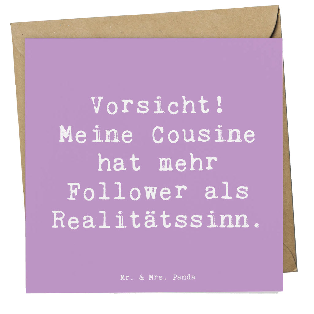 Deluxe Karte Spruch Cousine Influencer Karte, Grußkarte, Klappkarte, Einladungskarte, Glückwunschkarte, Hochzeitskarte, Geburtstagskarte, Hochwertige Grußkarte, Hochwertige Klappkarte, Familie, Vatertag, Muttertag, Bruder, Schwester, Mama, Papa, Oma, Opa