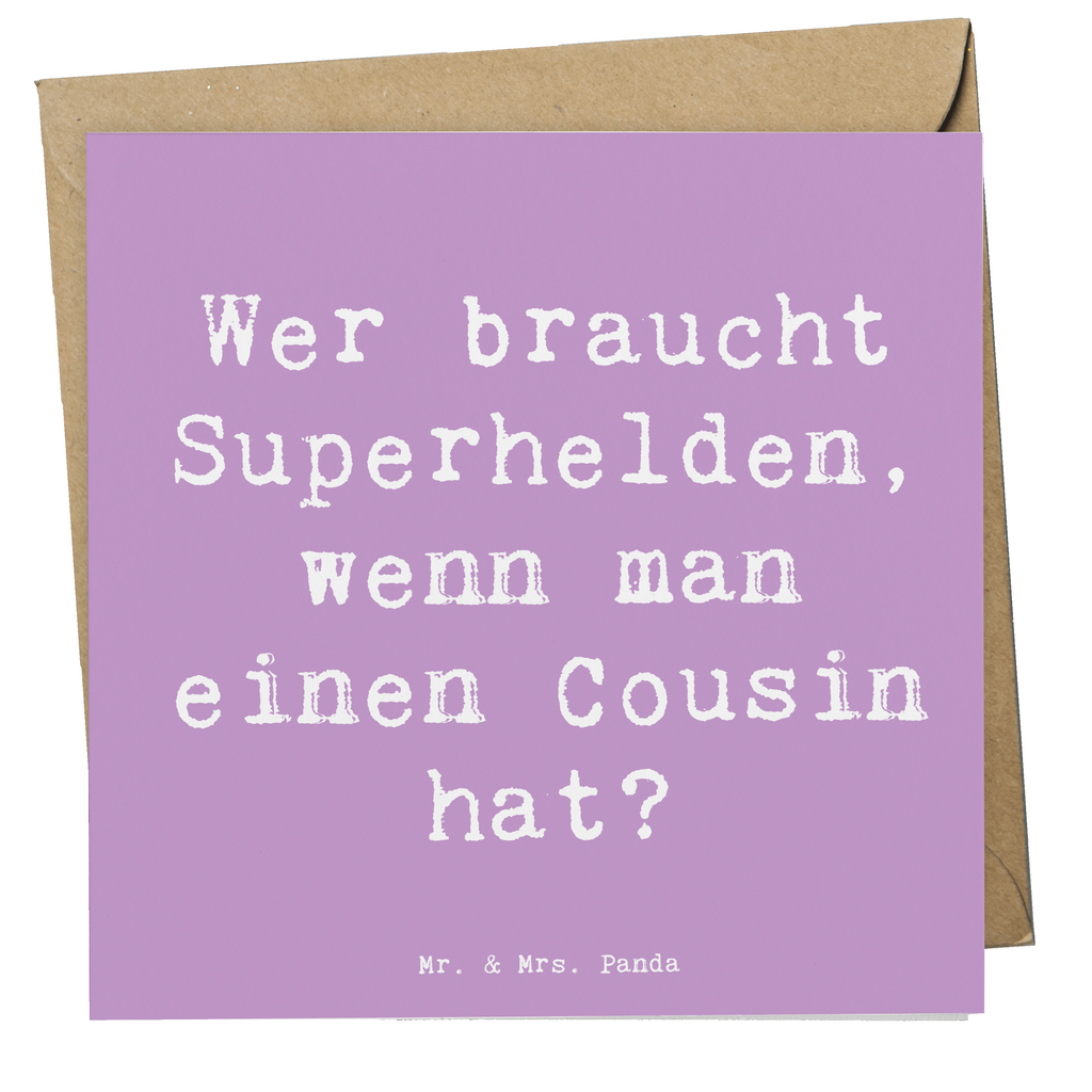 Deluxe Karte Spruch Cousin Held Karte, Grußkarte, Klappkarte, Einladungskarte, Glückwunschkarte, Hochzeitskarte, Geburtstagskarte, Hochwertige Grußkarte, Hochwertige Klappkarte, Familie, Vatertag, Muttertag, Bruder, Schwester, Mama, Papa, Oma, Opa