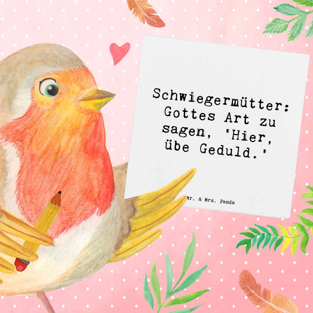 Deluxe Karte Spruch Schwiegermutter Geduld Karte, Grußkarte, Klappkarte, Einladungskarte, Glückwunschkarte, Hochzeitskarte, Geburtstagskarte, Hochwertige Grußkarte, Hochwertige Klappkarte, Familie, Vatertag, Muttertag, Bruder, Schwester, Mama, Papa, Oma, Opa