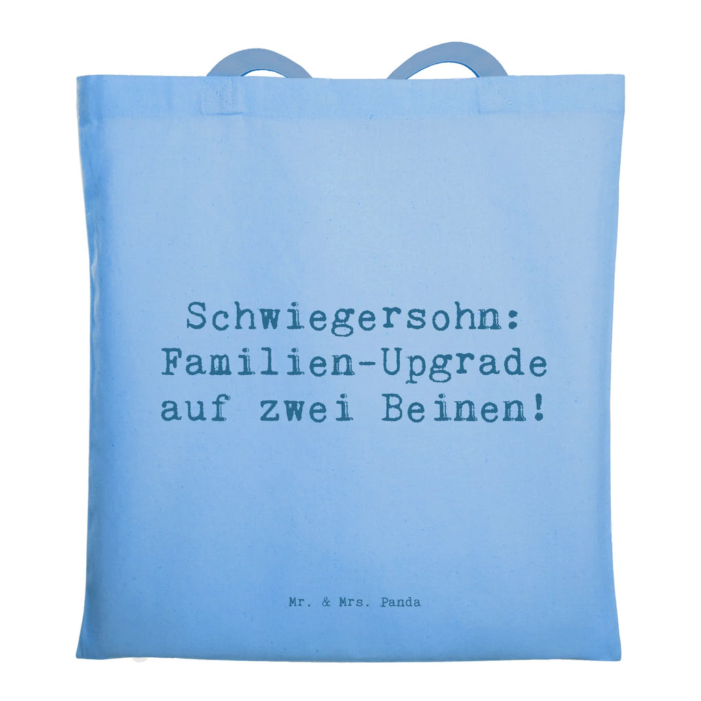 Tragetasche Spruch Schwiegersohn Upgrade Beuteltasche, Beutel, Einkaufstasche, Jutebeutel, Stoffbeutel, Tasche, Shopper, Umhängetasche, Strandtasche, Schultertasche, Stofftasche, Tragetasche, Badetasche, Jutetasche, Einkaufstüte, Laptoptasche, Familie, Vatertag, Muttertag, Bruder, Schwester, Mama, Papa, Oma, Opa