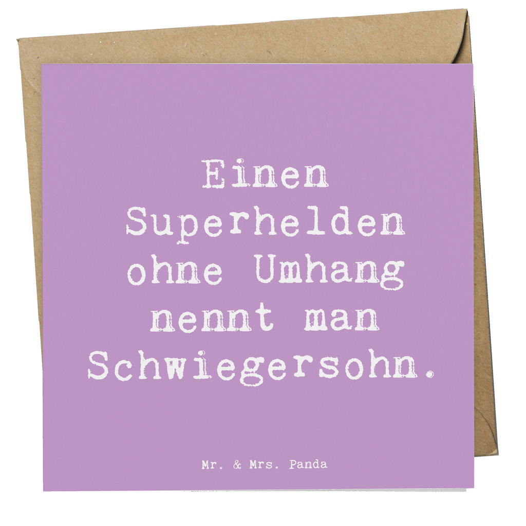 Deluxe Karte Spruch Held Schwiegersohn Karte, Grußkarte, Klappkarte, Einladungskarte, Glückwunschkarte, Hochzeitskarte, Geburtstagskarte, Hochwertige Grußkarte, Hochwertige Klappkarte, Familie, Vatertag, Muttertag, Bruder, Schwester, Mama, Papa, Oma, Opa