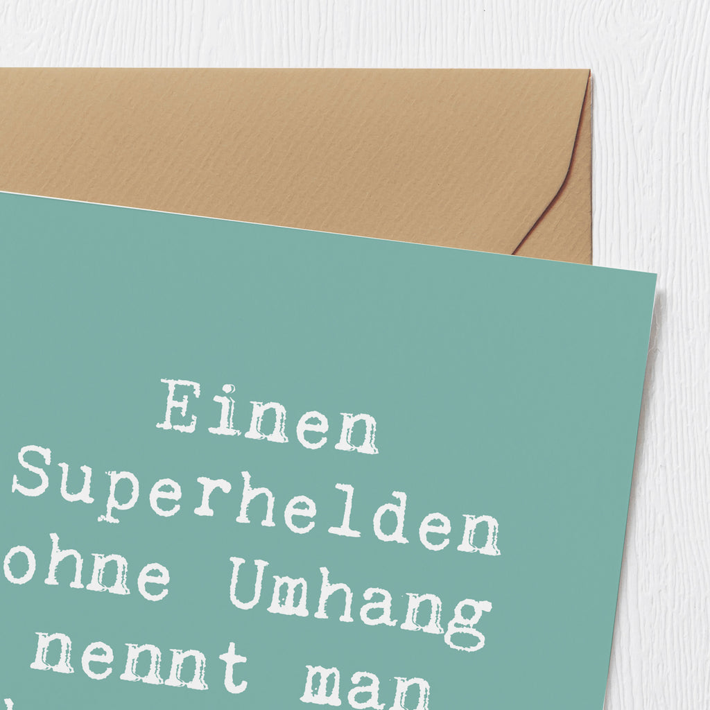 Deluxe Karte Spruch Held Schwiegersohn Karte, Grußkarte, Klappkarte, Einladungskarte, Glückwunschkarte, Hochzeitskarte, Geburtstagskarte, Hochwertige Grußkarte, Hochwertige Klappkarte, Familie, Vatertag, Muttertag, Bruder, Schwester, Mama, Papa, Oma, Opa