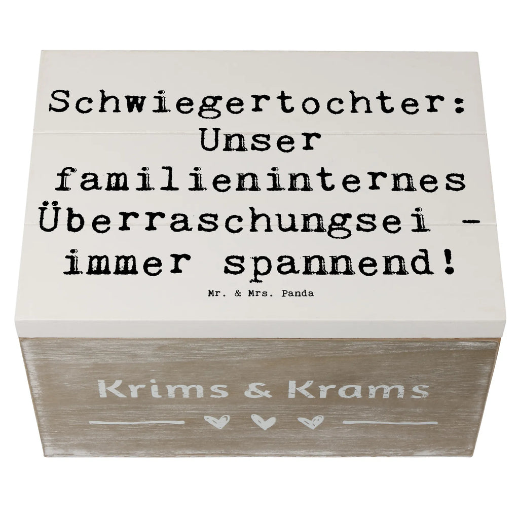 Holzkiste Spruch Überraschungs-Schwiegertochter Holzkiste, Kiste, Schatzkiste, Truhe, Schatulle, XXL, Erinnerungsbox, Erinnerungskiste, Dekokiste, Aufbewahrungsbox, Geschenkbox, Geschenkdose, Familie, Vatertag, Muttertag, Bruder, Schwester, Mama, Papa, Oma, Opa