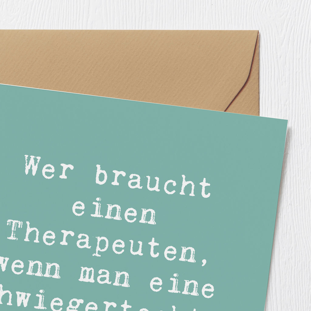 Deluxe Karte Spruch Schwiegertochter Humor Karte, Grußkarte, Klappkarte, Einladungskarte, Glückwunschkarte, Hochzeitskarte, Geburtstagskarte, Hochwertige Grußkarte, Hochwertige Klappkarte, Familie, Vatertag, Muttertag, Bruder, Schwester, Mama, Papa, Oma, Opa