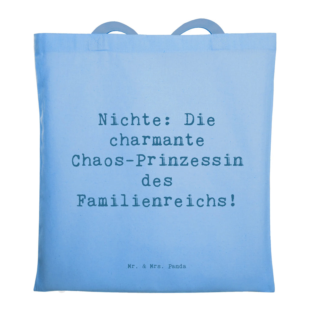 Tragetasche Spruch Nichte Chaos-Prinzessin Beuteltasche, Beutel, Einkaufstasche, Jutebeutel, Stoffbeutel, Tasche, Shopper, Umhängetasche, Strandtasche, Schultertasche, Stofftasche, Tragetasche, Badetasche, Jutetasche, Einkaufstüte, Laptoptasche, Familie, Vatertag, Muttertag, Bruder, Schwester, Mama, Papa, Oma, Opa