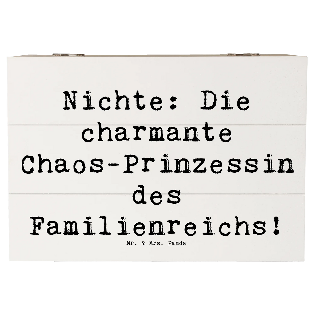 Holzkiste Spruch Nichte Chaos-Prinzessin Holzkiste, Kiste, Schatzkiste, Truhe, Schatulle, XXL, Erinnerungsbox, Erinnerungskiste, Dekokiste, Aufbewahrungsbox, Geschenkbox, Geschenkdose, Familie, Vatertag, Muttertag, Bruder, Schwester, Mama, Papa, Oma, Opa