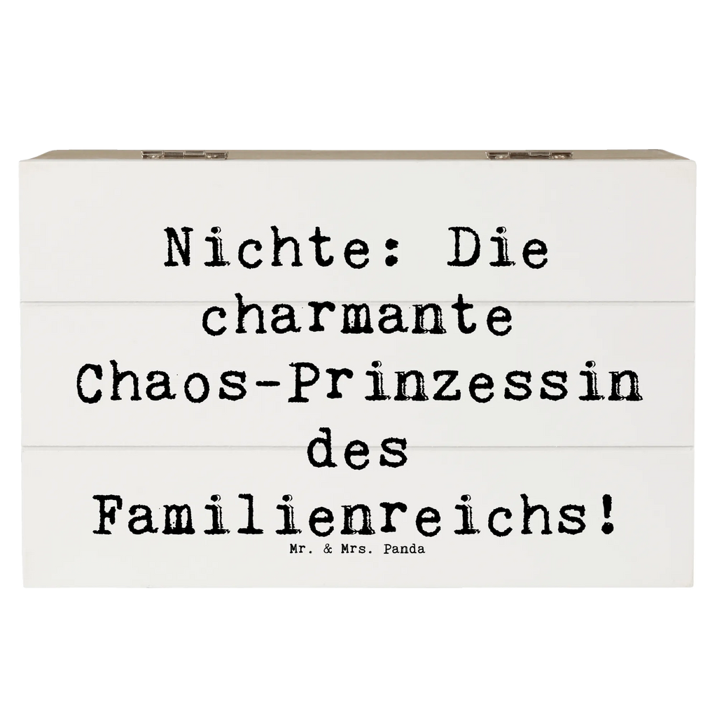 Holzkiste Spruch Nichte Chaos-Prinzessin Holzkiste, Kiste, Schatzkiste, Truhe, Schatulle, XXL, Erinnerungsbox, Erinnerungskiste, Dekokiste, Aufbewahrungsbox, Geschenkbox, Geschenkdose, Familie, Vatertag, Muttertag, Bruder, Schwester, Mama, Papa, Oma, Opa