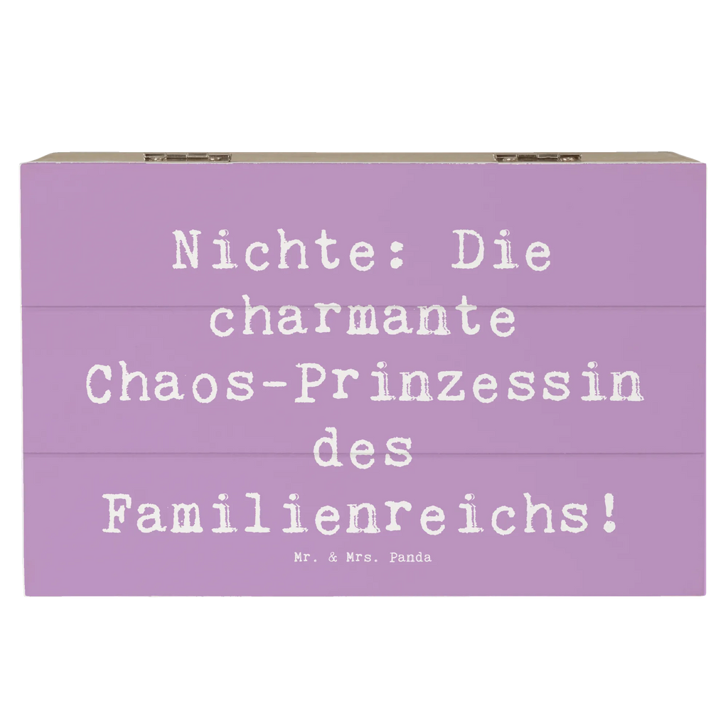 Holzkiste Spruch Nichte Chaos-Prinzessin Holzkiste, Kiste, Schatzkiste, Truhe, Schatulle, XXL, Erinnerungsbox, Erinnerungskiste, Dekokiste, Aufbewahrungsbox, Geschenkbox, Geschenkdose, Familie, Vatertag, Muttertag, Bruder, Schwester, Mama, Papa, Oma, Opa