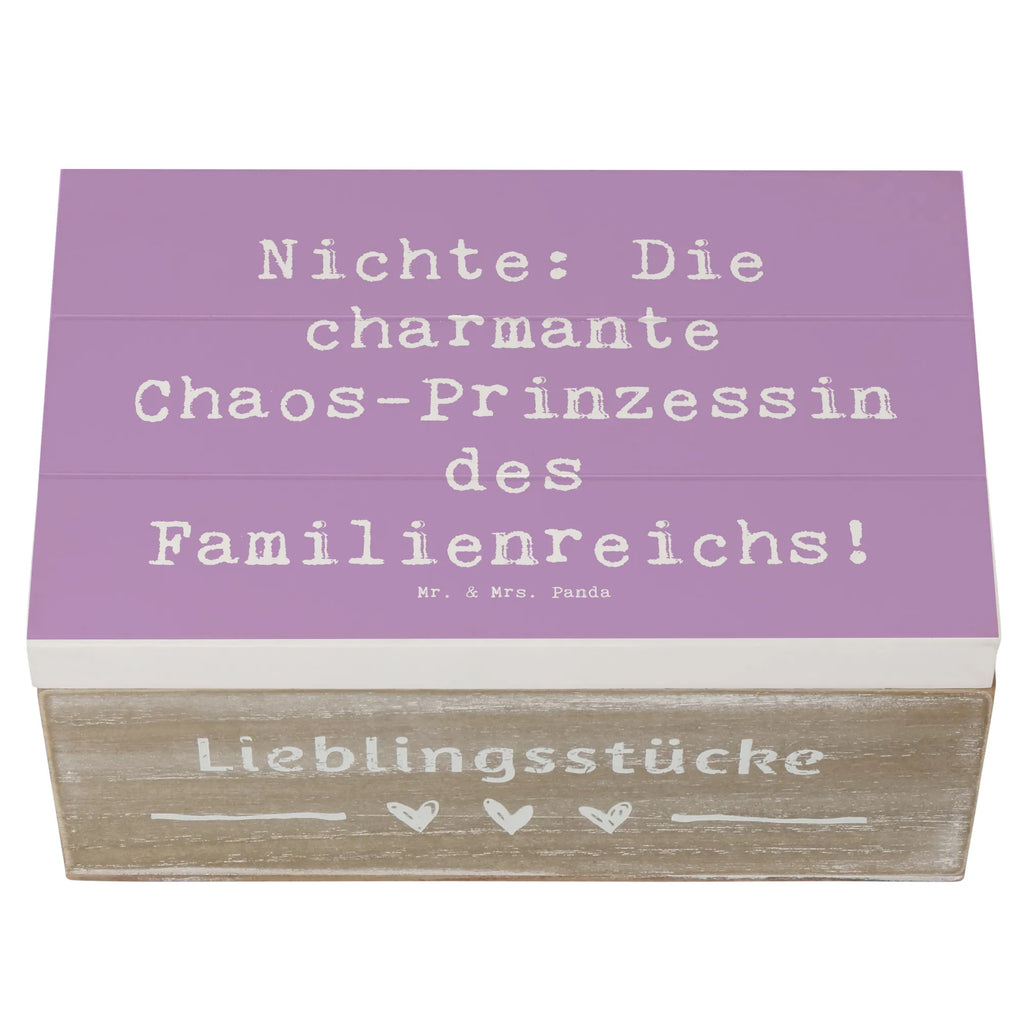 Holzkiste Spruch Nichte Chaos-Prinzessin Holzkiste, Kiste, Schatzkiste, Truhe, Schatulle, XXL, Erinnerungsbox, Erinnerungskiste, Dekokiste, Aufbewahrungsbox, Geschenkbox, Geschenkdose, Familie, Vatertag, Muttertag, Bruder, Schwester, Mama, Papa, Oma, Opa