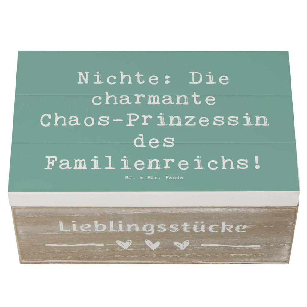 Holzkiste Spruch Nichte Chaos-Prinzessin Holzkiste, Kiste, Schatzkiste, Truhe, Schatulle, XXL, Erinnerungsbox, Erinnerungskiste, Dekokiste, Aufbewahrungsbox, Geschenkbox, Geschenkdose, Familie, Vatertag, Muttertag, Bruder, Schwester, Mama, Papa, Oma, Opa