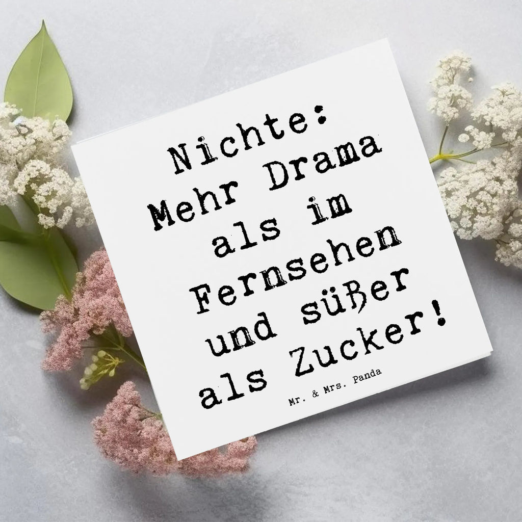 Deluxe Karte Spruch Nichte Freude Karte, Grußkarte, Klappkarte, Einladungskarte, Glückwunschkarte, Hochzeitskarte, Geburtstagskarte, Hochwertige Grußkarte, Hochwertige Klappkarte, Familie, Vatertag, Muttertag, Bruder, Schwester, Mama, Papa, Oma, Opa