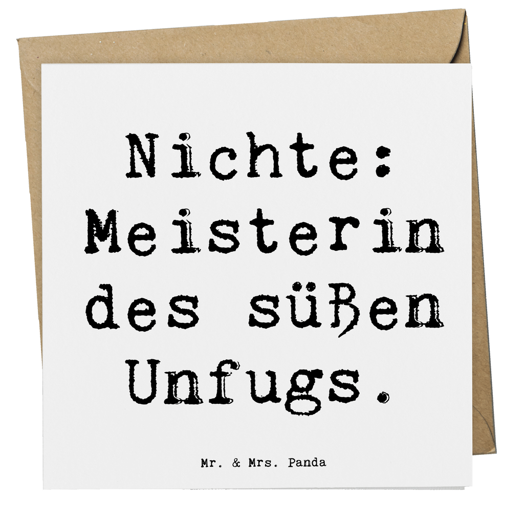 Deluxe Karte Spruch Nichte Meisterin Karte, Grußkarte, Klappkarte, Einladungskarte, Glückwunschkarte, Hochzeitskarte, Geburtstagskarte, Hochwertige Grußkarte, Hochwertige Klappkarte, Familie, Vatertag, Muttertag, Bruder, Schwester, Mama, Papa, Oma, Opa