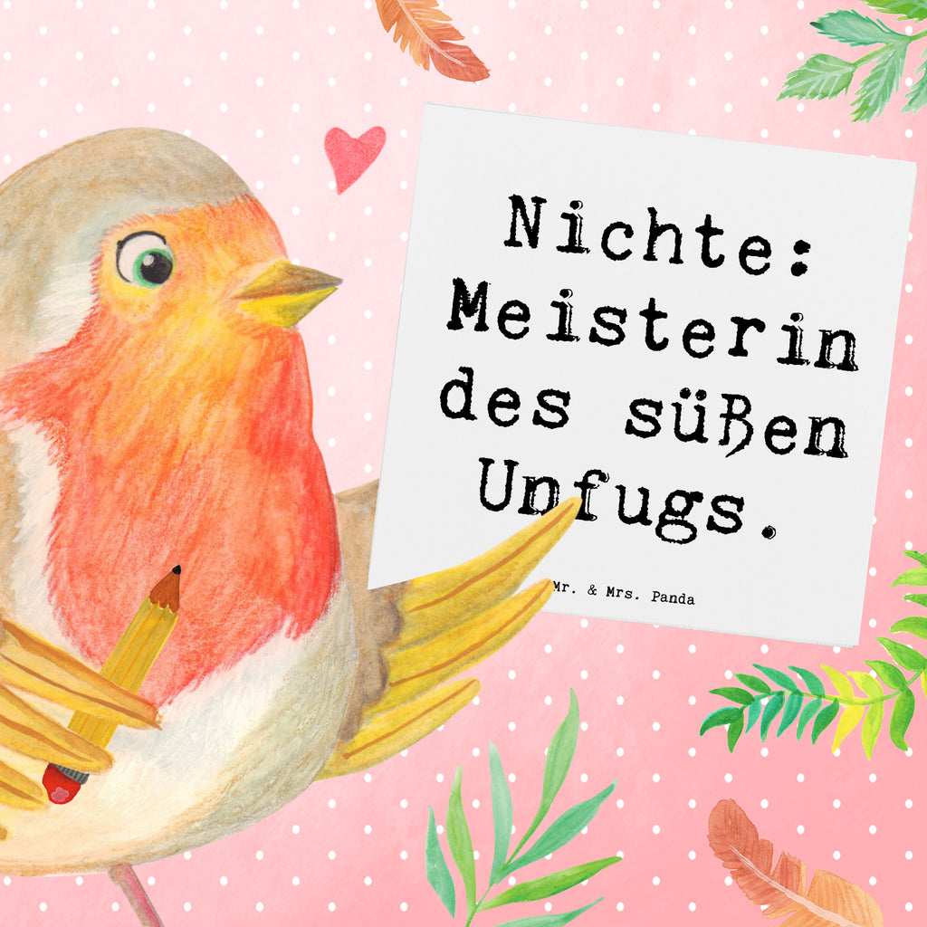 Deluxe Karte Spruch Nichte Meisterin Karte, Grußkarte, Klappkarte, Einladungskarte, Glückwunschkarte, Hochzeitskarte, Geburtstagskarte, Hochwertige Grußkarte, Hochwertige Klappkarte, Familie, Vatertag, Muttertag, Bruder, Schwester, Mama, Papa, Oma, Opa