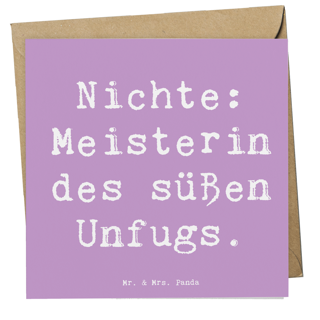 Deluxe Karte Spruch Nichte Meisterin Karte, Grußkarte, Klappkarte, Einladungskarte, Glückwunschkarte, Hochzeitskarte, Geburtstagskarte, Hochwertige Grußkarte, Hochwertige Klappkarte, Familie, Vatertag, Muttertag, Bruder, Schwester, Mama, Papa, Oma, Opa