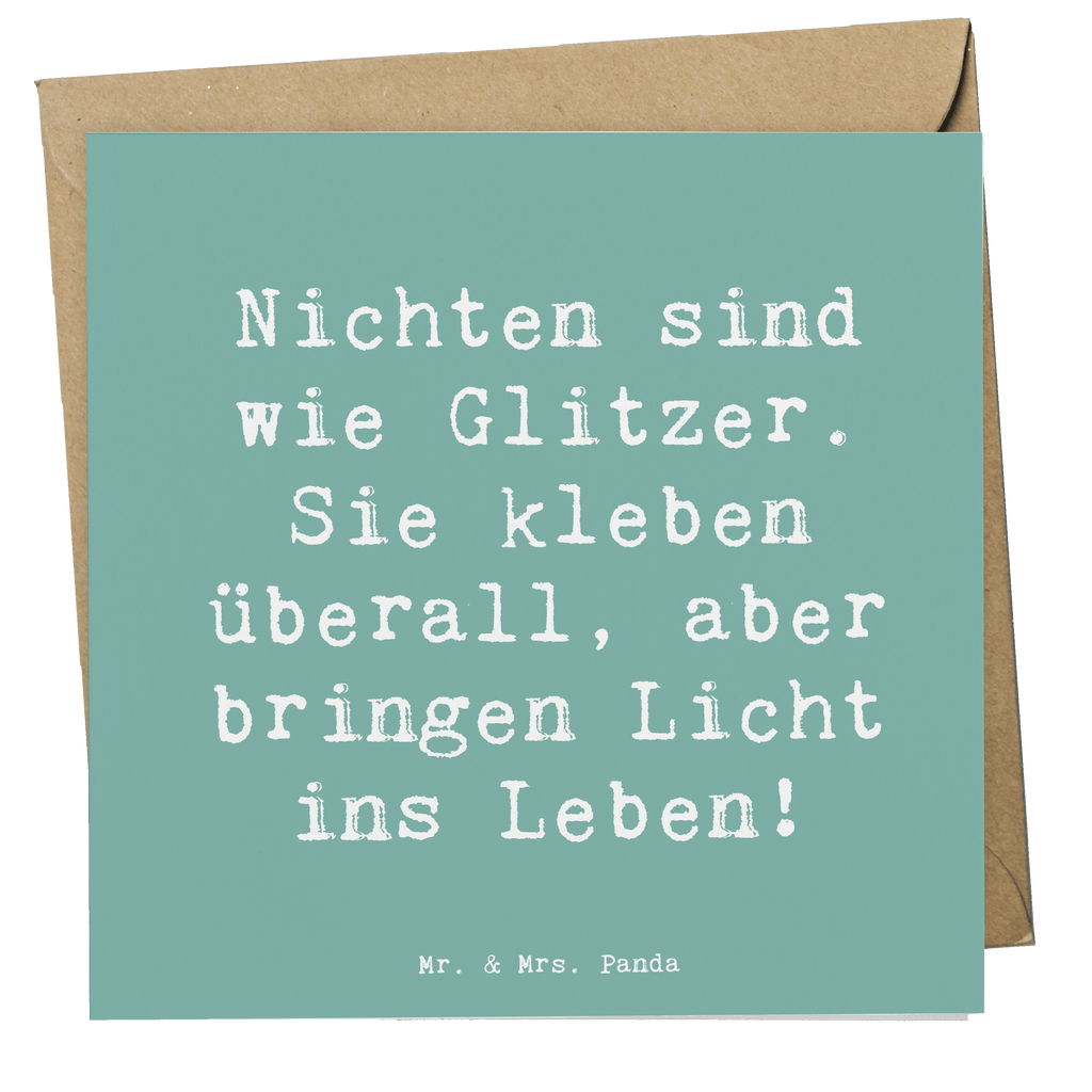 Deluxe Karte Spruch Nichte Glitzer Karte, Grußkarte, Klappkarte, Einladungskarte, Glückwunschkarte, Hochzeitskarte, Geburtstagskarte, Hochwertige Grußkarte, Hochwertige Klappkarte, Familie, Vatertag, Muttertag, Bruder, Schwester, Mama, Papa, Oma, Opa