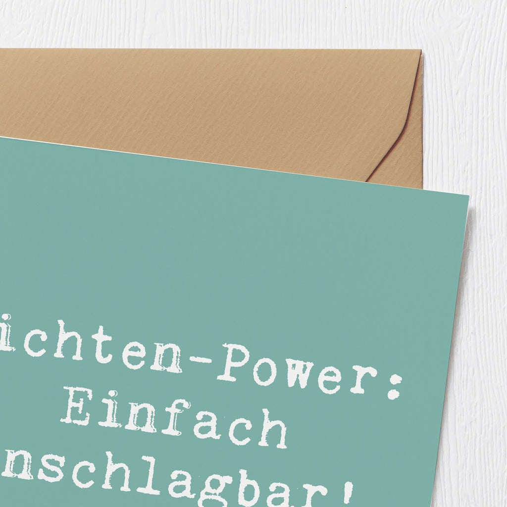 Deluxe Karte Spruch Nichte Power Karte, Grußkarte, Klappkarte, Einladungskarte, Glückwunschkarte, Hochzeitskarte, Geburtstagskarte, Hochwertige Grußkarte, Hochwertige Klappkarte, Familie, Vatertag, Muttertag, Bruder, Schwester, Mama, Papa, Oma, Opa