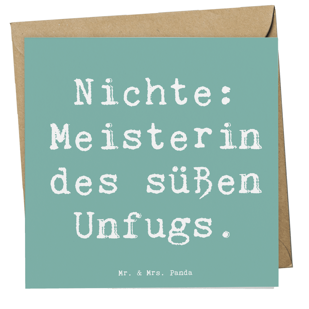 Deluxe Karte Spruch Nichte Meisterin Karte, Grußkarte, Klappkarte, Einladungskarte, Glückwunschkarte, Hochzeitskarte, Geburtstagskarte, Hochwertige Grußkarte, Hochwertige Klappkarte, Familie, Vatertag, Muttertag, Bruder, Schwester, Mama, Papa, Oma, Opa