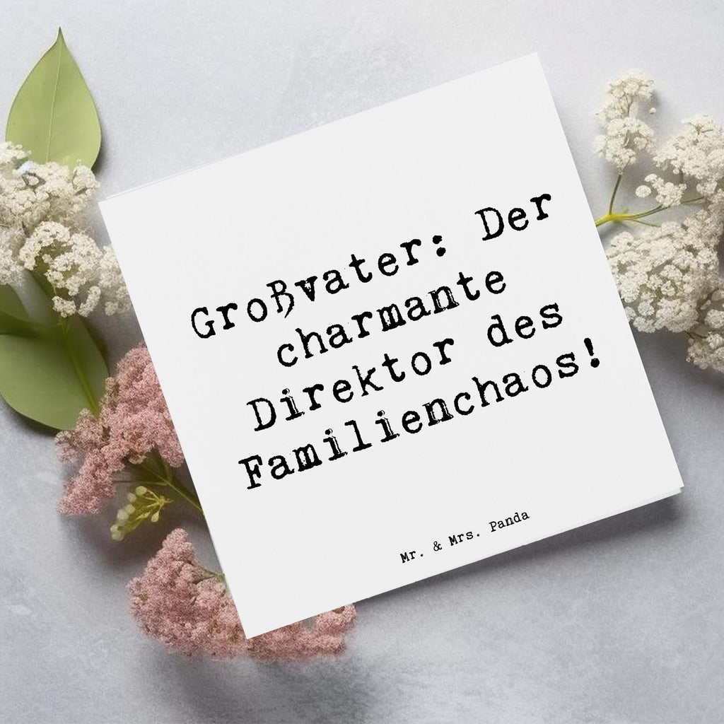 Deluxe Karte Spruch Großvater Direktor Karte, Grußkarte, Klappkarte, Einladungskarte, Glückwunschkarte, Hochzeitskarte, Geburtstagskarte, Hochwertige Grußkarte, Hochwertige Klappkarte, Familie, Vatertag, Muttertag, Bruder, Schwester, Mama, Papa, Oma, Opa