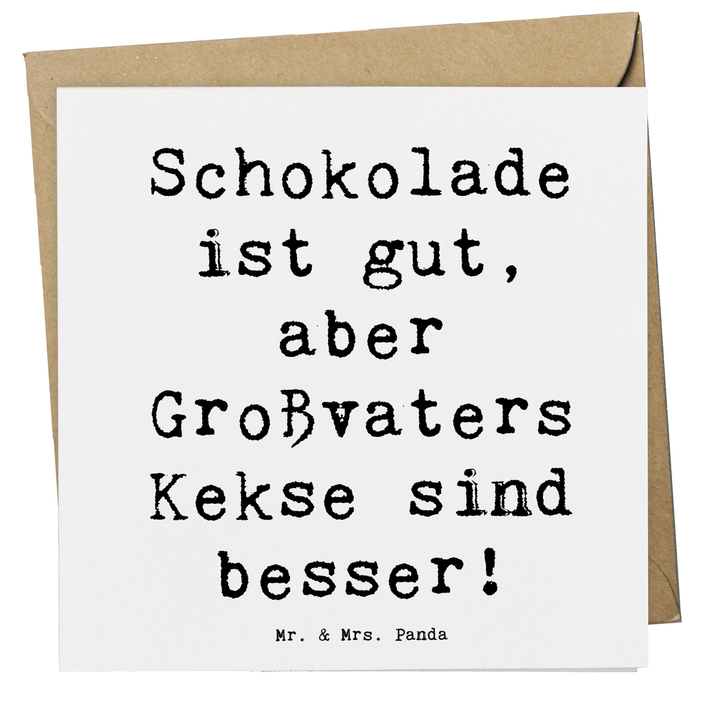 Deluxe Karte Spruch Großvaters Kekse Karte, Grußkarte, Klappkarte, Einladungskarte, Glückwunschkarte, Hochzeitskarte, Geburtstagskarte, Hochwertige Grußkarte, Hochwertige Klappkarte, Familie, Vatertag, Muttertag, Bruder, Schwester, Mama, Papa, Oma, Opa