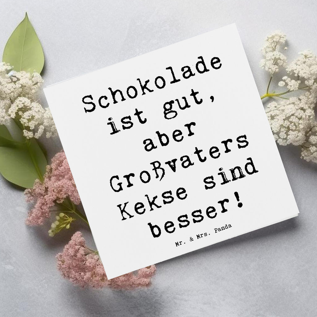 Deluxe Karte Spruch Großvaters Kekse Karte, Grußkarte, Klappkarte, Einladungskarte, Glückwunschkarte, Hochzeitskarte, Geburtstagskarte, Hochwertige Grußkarte, Hochwertige Klappkarte, Familie, Vatertag, Muttertag, Bruder, Schwester, Mama, Papa, Oma, Opa