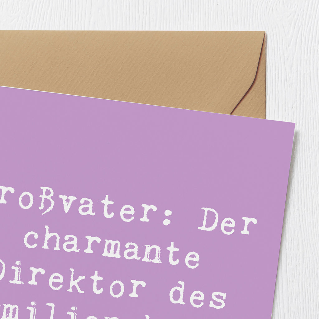 Deluxe Karte Spruch Großvater Direktor Karte, Grußkarte, Klappkarte, Einladungskarte, Glückwunschkarte, Hochzeitskarte, Geburtstagskarte, Hochwertige Grußkarte, Hochwertige Klappkarte, Familie, Vatertag, Muttertag, Bruder, Schwester, Mama, Papa, Oma, Opa