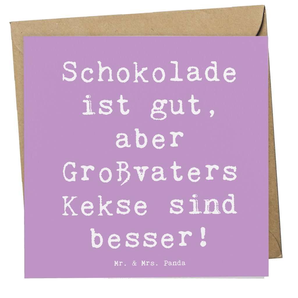 Deluxe Karte Spruch Großvaters Kekse Karte, Grußkarte, Klappkarte, Einladungskarte, Glückwunschkarte, Hochzeitskarte, Geburtstagskarte, Hochwertige Grußkarte, Hochwertige Klappkarte, Familie, Vatertag, Muttertag, Bruder, Schwester, Mama, Papa, Oma, Opa