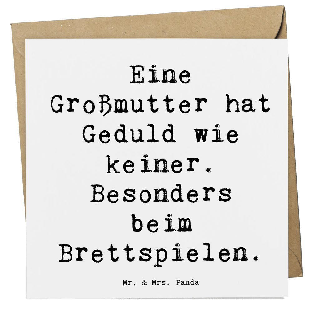 Deluxe Karte Spruch Großmutter Geduld Karte, Grußkarte, Klappkarte, Einladungskarte, Glückwunschkarte, Hochzeitskarte, Geburtstagskarte, Hochwertige Grußkarte, Hochwertige Klappkarte, Familie, Vatertag, Muttertag, Bruder, Schwester, Mama, Papa, Oma, Opa