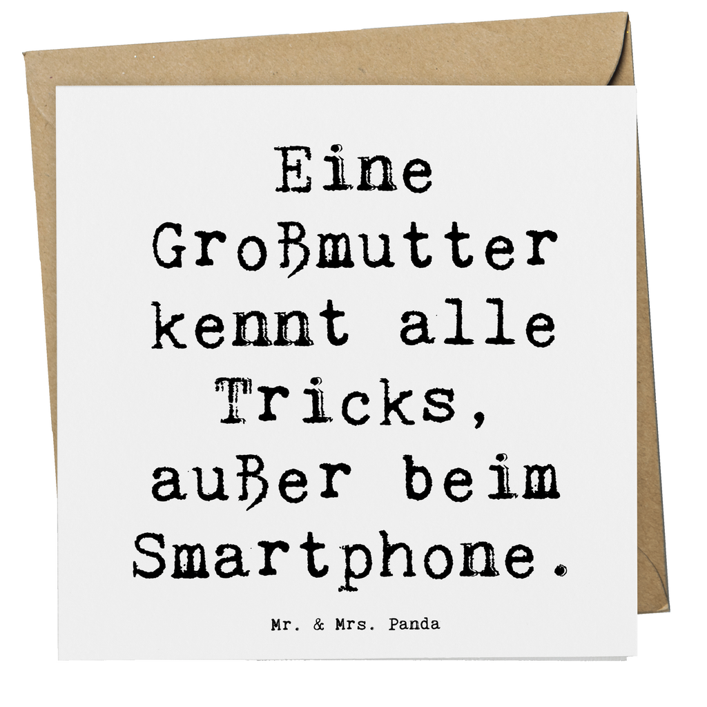 Deluxe Karte Spruch Großmutter Tricks Karte, Grußkarte, Klappkarte, Einladungskarte, Glückwunschkarte, Hochzeitskarte, Geburtstagskarte, Hochwertige Grußkarte, Hochwertige Klappkarte, Familie, Vatertag, Muttertag, Bruder, Schwester, Mama, Papa, Oma, Opa