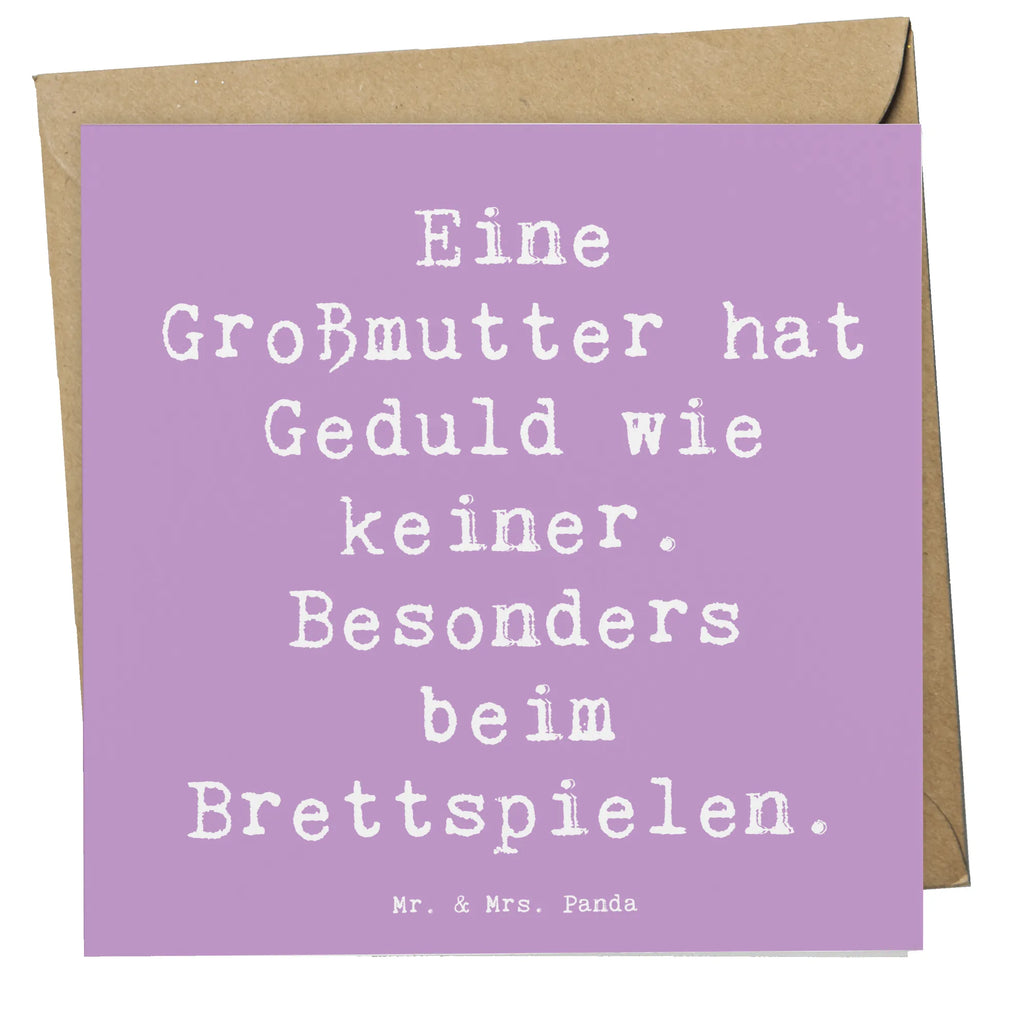 Deluxe Karte Spruch Großmutter Geduld Karte, Grußkarte, Klappkarte, Einladungskarte, Glückwunschkarte, Hochzeitskarte, Geburtstagskarte, Hochwertige Grußkarte, Hochwertige Klappkarte, Familie, Vatertag, Muttertag, Bruder, Schwester, Mama, Papa, Oma, Opa