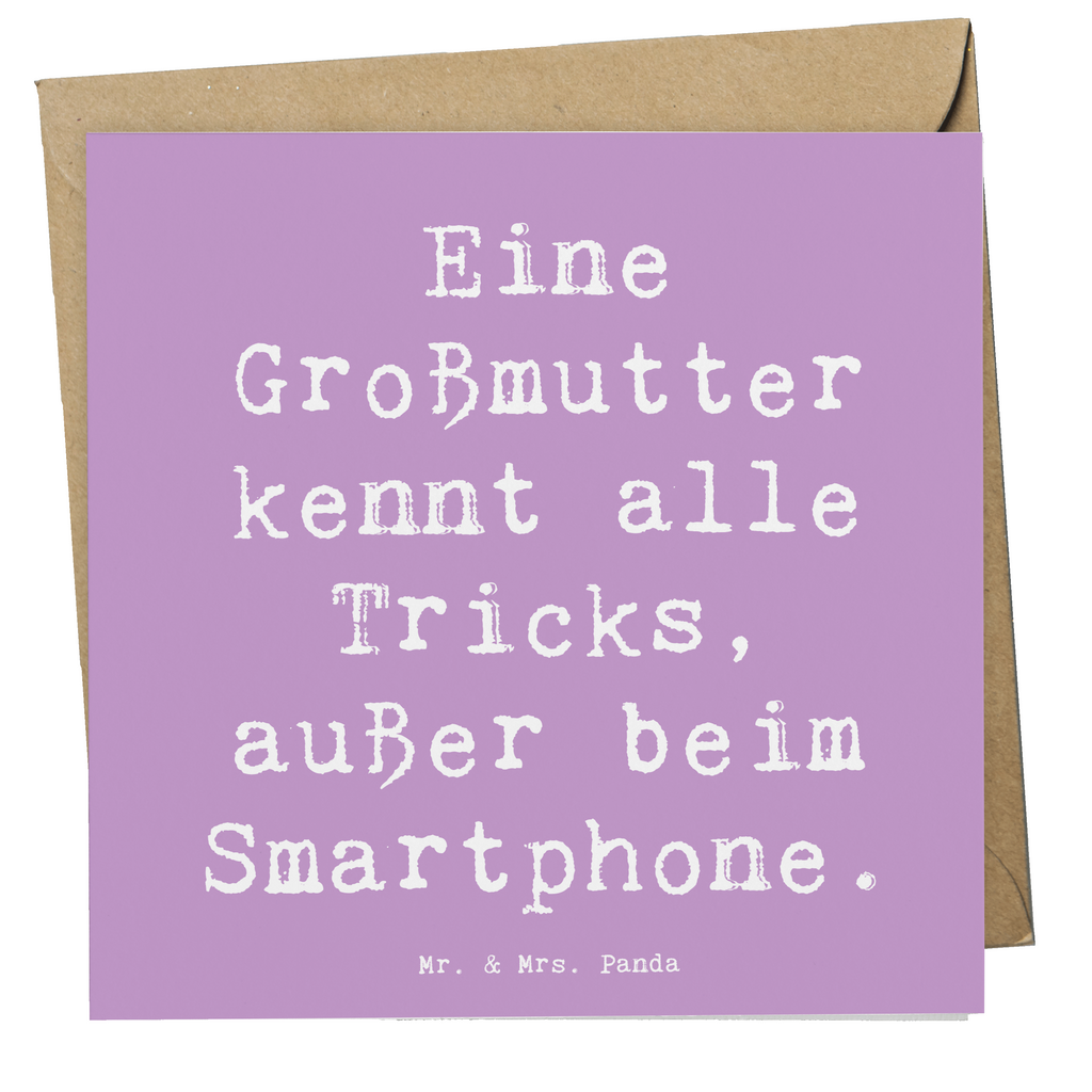 Deluxe Karte Spruch Großmutter Tricks Karte, Grußkarte, Klappkarte, Einladungskarte, Glückwunschkarte, Hochzeitskarte, Geburtstagskarte, Hochwertige Grußkarte, Hochwertige Klappkarte, Familie, Vatertag, Muttertag, Bruder, Schwester, Mama, Papa, Oma, Opa