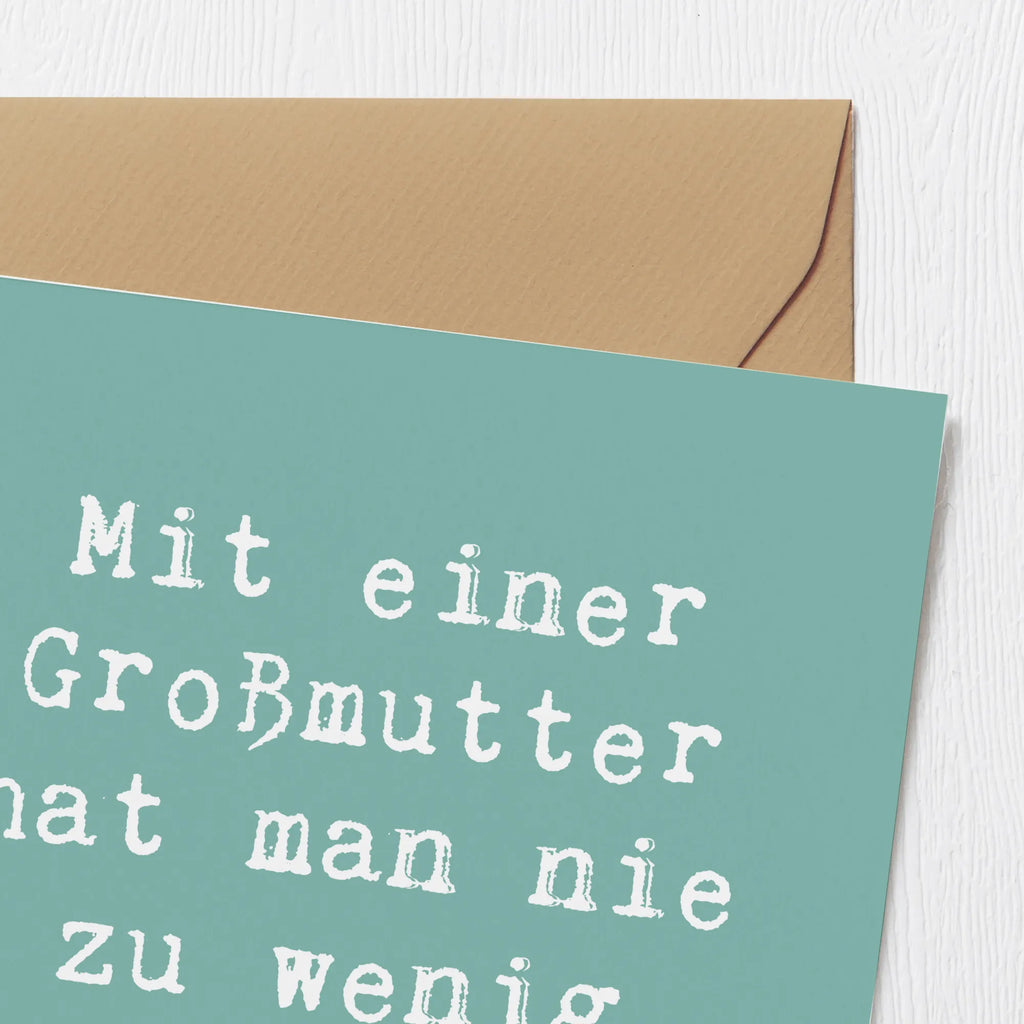 Deluxe Karte Spruch Großmutter Strickpullis Karte, Grußkarte, Klappkarte, Einladungskarte, Glückwunschkarte, Hochzeitskarte, Geburtstagskarte, Hochwertige Grußkarte, Hochwertige Klappkarte, Familie, Vatertag, Muttertag, Bruder, Schwester, Mama, Papa, Oma, Opa