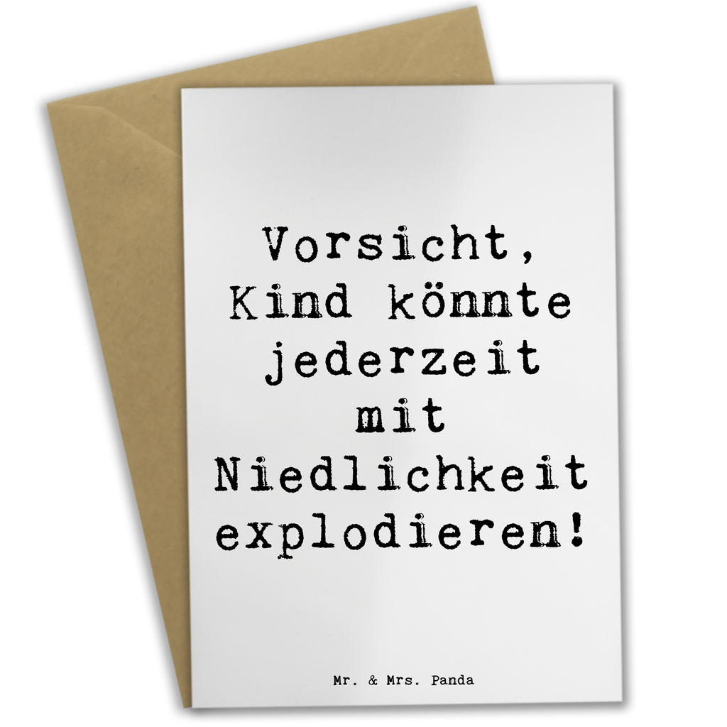 Grußkarte Spruch Explodierendes Kind Grußkarte, Klappkarte, Einladungskarte, Glückwunschkarte, Hochzeitskarte, Geburtstagskarte, Karte, Ansichtskarten, Familie, Vatertag, Muttertag, Bruder, Schwester, Mama, Papa, Oma, Opa