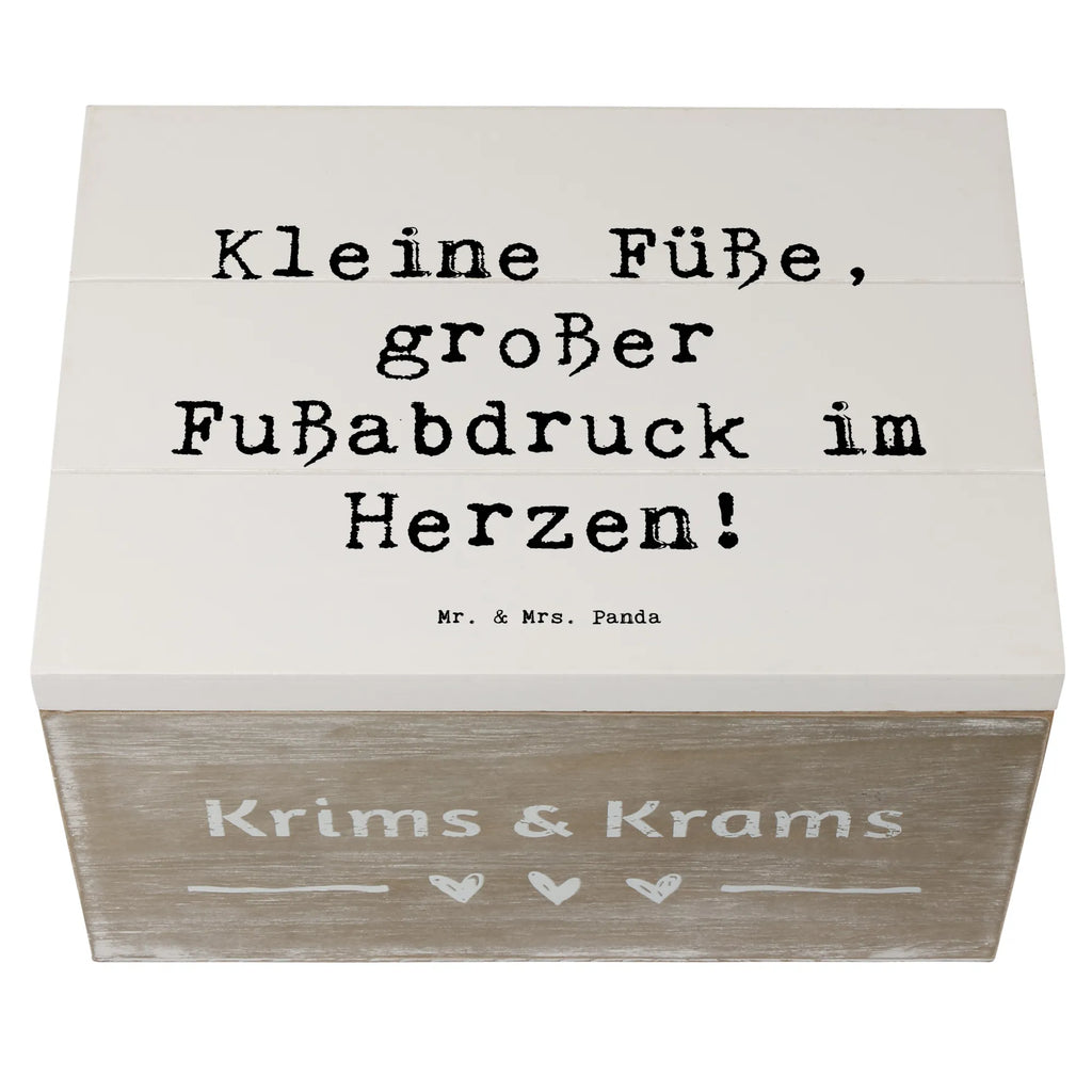 Holzkiste Spruch Kind Fußabdruck Holzkiste, Kiste, Schatzkiste, Truhe, Schatulle, XXL, Erinnerungsbox, Erinnerungskiste, Dekokiste, Aufbewahrungsbox, Geschenkbox, Geschenkdose, Familie, Vatertag, Muttertag, Bruder, Schwester, Mama, Papa, Oma, Opa