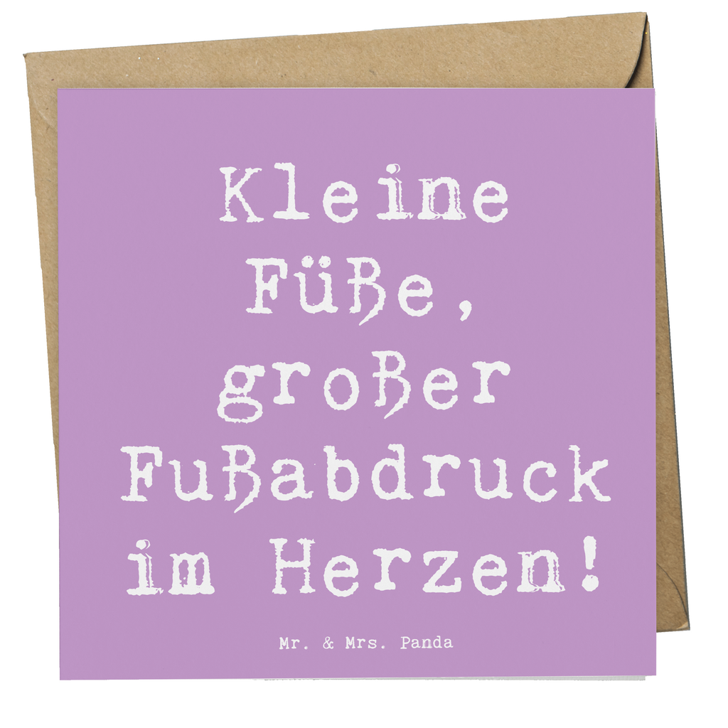 Deluxe Karte Spruch Kind Fußabdruck Karte, Grußkarte, Klappkarte, Einladungskarte, Glückwunschkarte, Hochzeitskarte, Geburtstagskarte, Hochwertige Grußkarte, Hochwertige Klappkarte, Familie, Vatertag, Muttertag, Bruder, Schwester, Mama, Papa, Oma, Opa