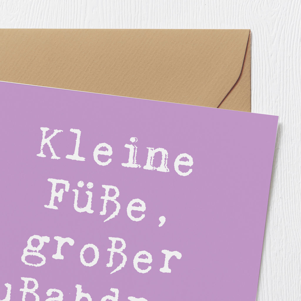 Deluxe Karte Spruch Kind Fußabdruck Karte, Grußkarte, Klappkarte, Einladungskarte, Glückwunschkarte, Hochzeitskarte, Geburtstagskarte, Hochwertige Grußkarte, Hochwertige Klappkarte, Familie, Vatertag, Muttertag, Bruder, Schwester, Mama, Papa, Oma, Opa