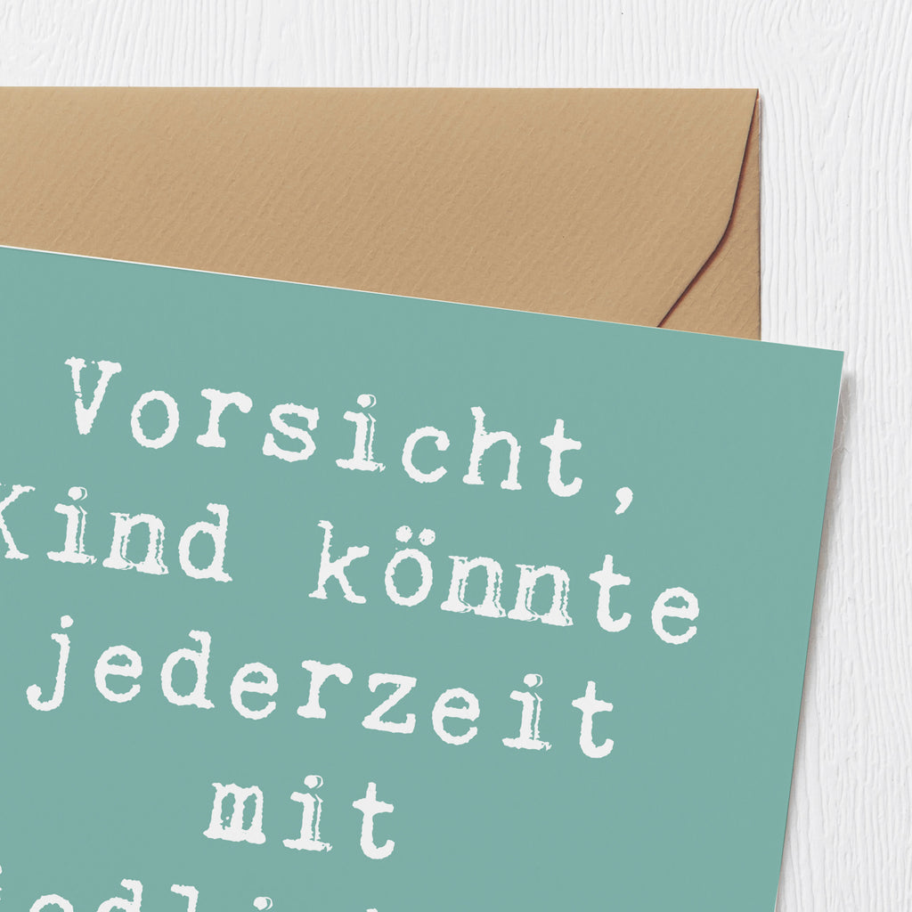 Deluxe Karte Spruch Explodierendes Kind Karte, Grußkarte, Klappkarte, Einladungskarte, Glückwunschkarte, Hochzeitskarte, Geburtstagskarte, Hochwertige Grußkarte, Hochwertige Klappkarte, Familie, Vatertag, Muttertag, Bruder, Schwester, Mama, Papa, Oma, Opa