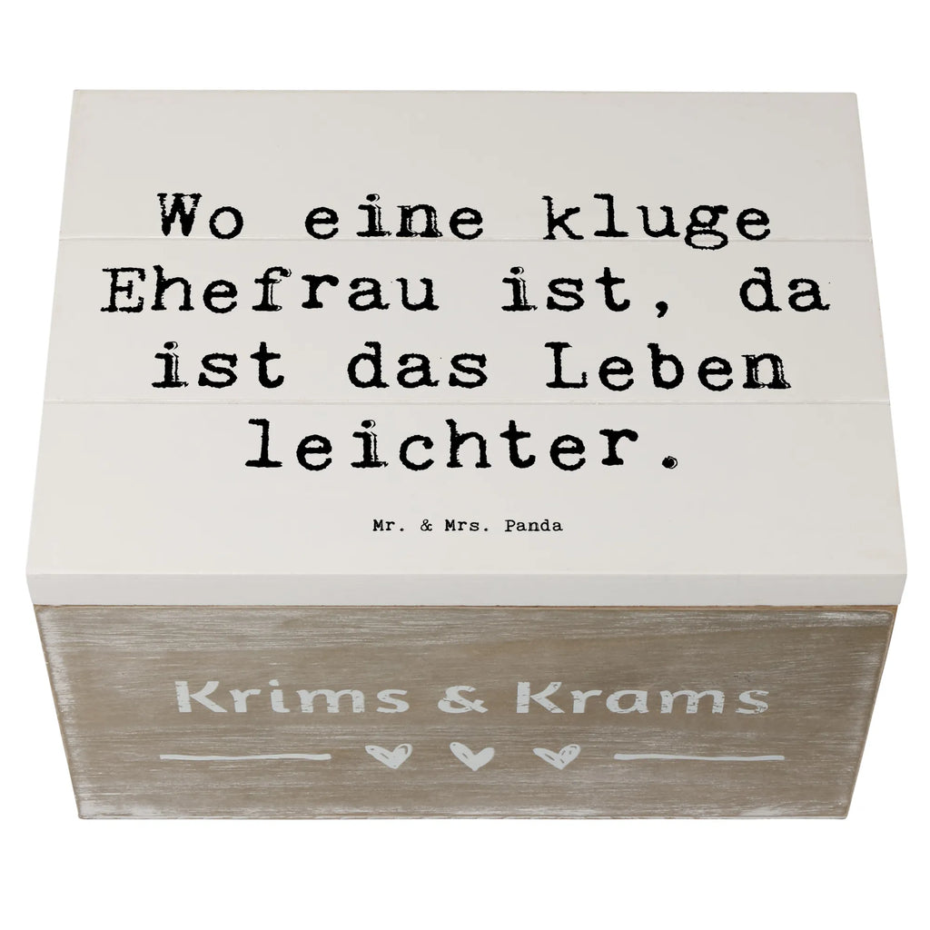 Holzkiste Spruch Kluge Ehefrau Holzkiste, Kiste, Schatzkiste, Truhe, Schatulle, XXL, Erinnerungsbox, Erinnerungskiste, Dekokiste, Aufbewahrungsbox, Geschenkbox, Geschenkdose, Familie, Vatertag, Muttertag, Bruder, Schwester, Mama, Papa, Oma, Opa