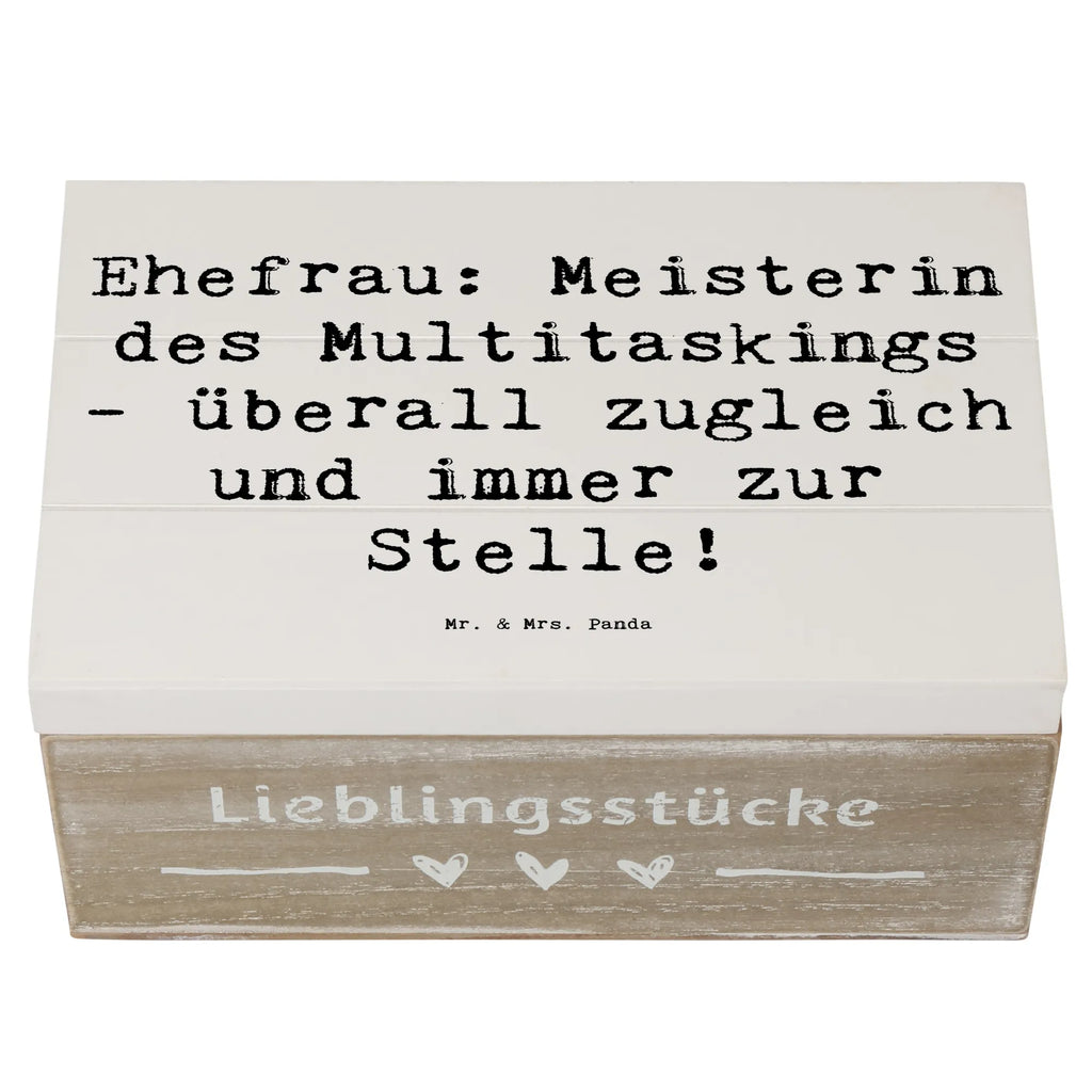 Holzkiste Spruch Ehefrau Meisterin Holzkiste, Kiste, Schatzkiste, Truhe, Schatulle, XXL, Erinnerungsbox, Erinnerungskiste, Dekokiste, Aufbewahrungsbox, Geschenkbox, Geschenkdose, Familie, Vatertag, Muttertag, Bruder, Schwester, Mama, Papa, Oma, Opa