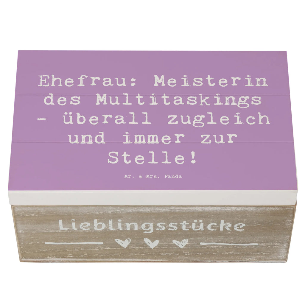 Holzkiste Spruch Ehefrau Meisterin Holzkiste, Kiste, Schatzkiste, Truhe, Schatulle, XXL, Erinnerungsbox, Erinnerungskiste, Dekokiste, Aufbewahrungsbox, Geschenkbox, Geschenkdose, Familie, Vatertag, Muttertag, Bruder, Schwester, Mama, Papa, Oma, Opa