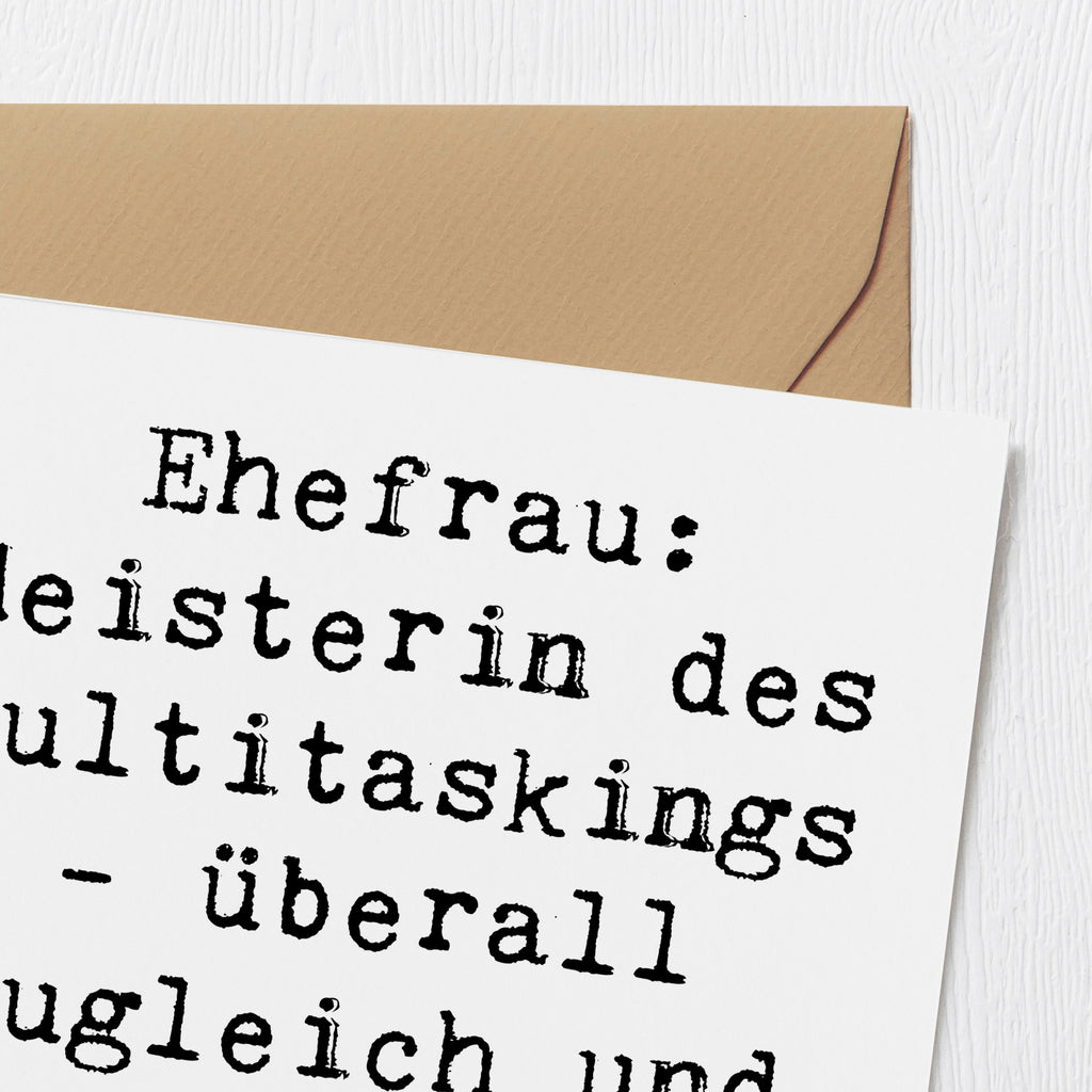 Deluxe Karte Spruch Ehefrau Meisterin Karte, Grußkarte, Klappkarte, Einladungskarte, Glückwunschkarte, Hochzeitskarte, Geburtstagskarte, Hochwertige Grußkarte, Hochwertige Klappkarte, Familie, Vatertag, Muttertag, Bruder, Schwester, Mama, Papa, Oma, Opa