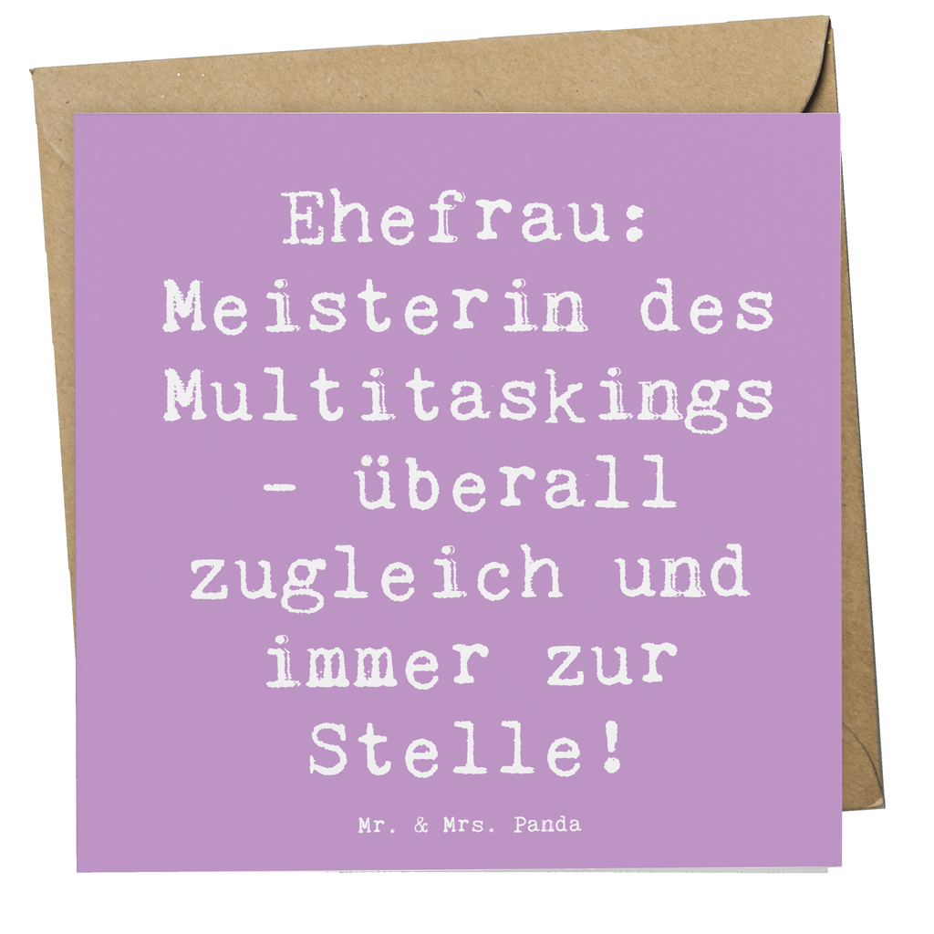 Deluxe Karte Spruch Ehefrau Meisterin Karte, Grußkarte, Klappkarte, Einladungskarte, Glückwunschkarte, Hochzeitskarte, Geburtstagskarte, Hochwertige Grußkarte, Hochwertige Klappkarte, Familie, Vatertag, Muttertag, Bruder, Schwester, Mama, Papa, Oma, Opa